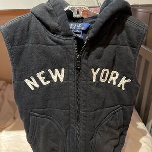 RL Sleeveless Zip Up Hoodie